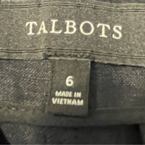 Talbots Black Linen women’s‎ size 6 pants trousers side button - Picture 4 of 12